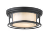 Willow 3 Light Flush Mount in Matte Black Finish
