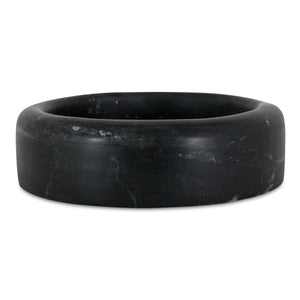 Anais Black Marble Catchall - 8" with White Veining