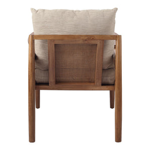 Teramo Rattan Accent Arm Chair In Mid Brown