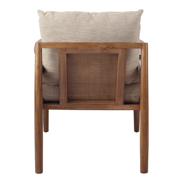 Teramo Rattan Accent Arm Chair In Mid Brown