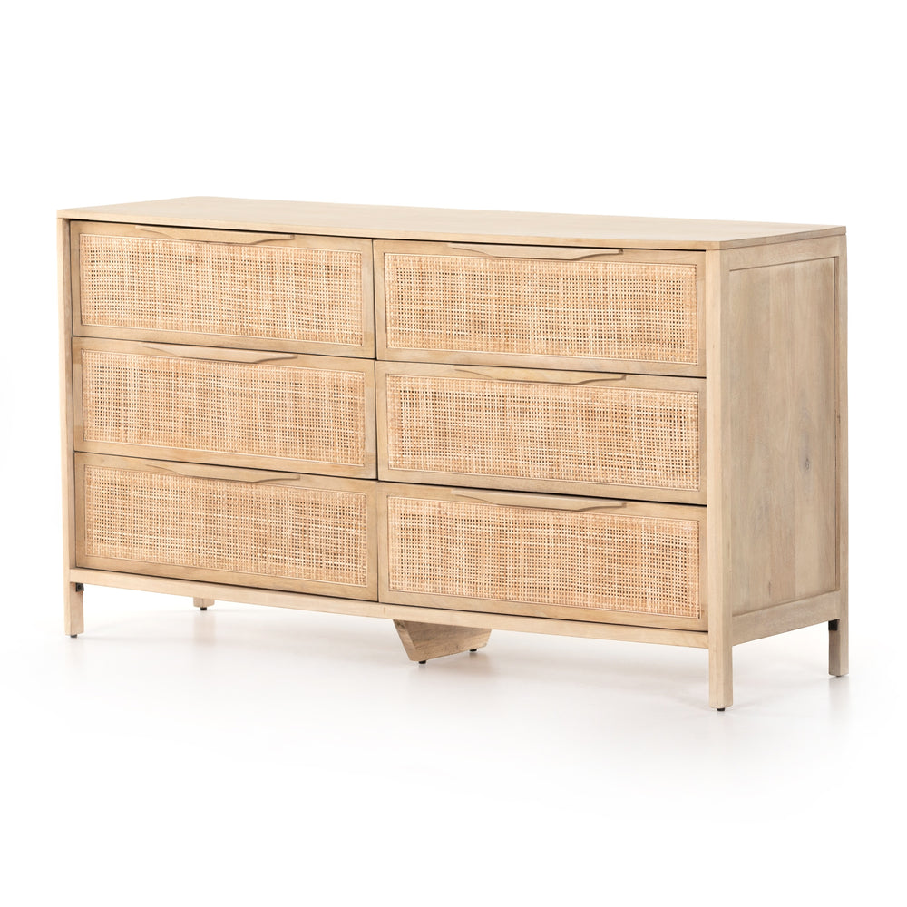 Sydney 6 Drawer Dresser In Natural Mango