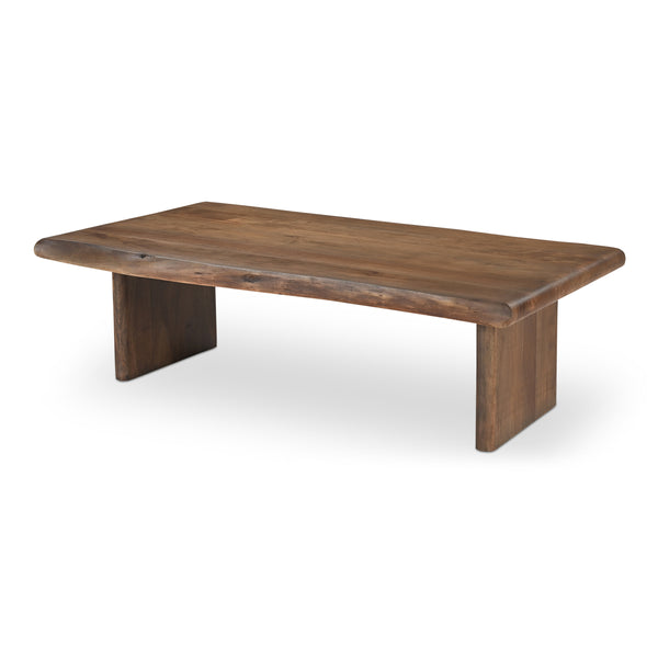 Lila Coffee Table with Bullnose Edging in Brown