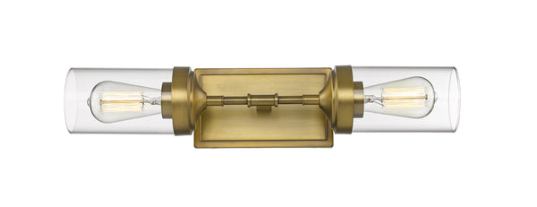 Calliope 2 Light Wall Sconce in Foundry Brass Finish