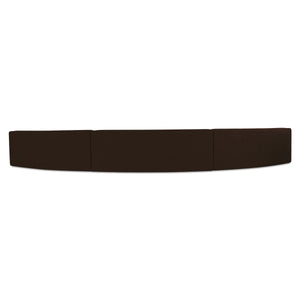 Naomi 3 Piece Concave Modular Sectional in Dark Brown