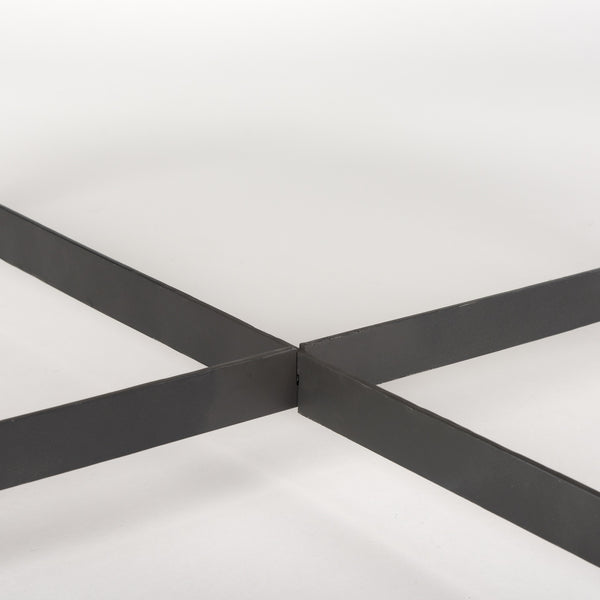 Marquisa Medium Brown Wood W/Black Metal Large Coffee Table