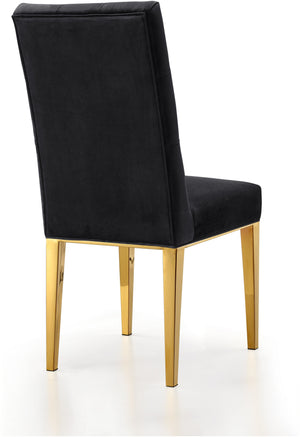 Orville Dining Chair In Black Velvet