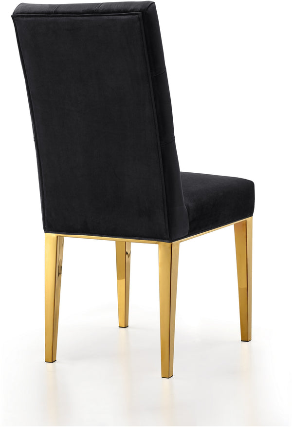 Orville Dining Chair In Black Velvet