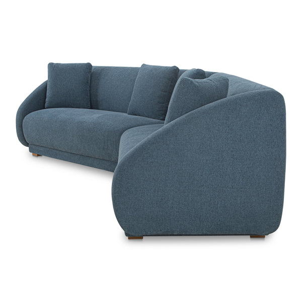 Fraser 2 Piece Modular Sofa in Deep Blue