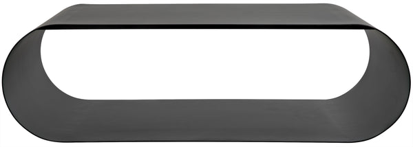 Hera Industrial Steel Coffee Table in Matte Black
