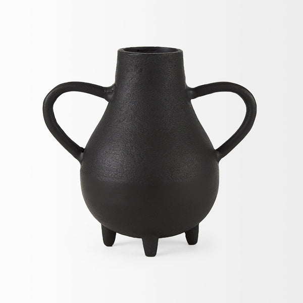 Cyrus Black Two handled Vase Decorative Object