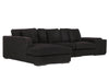 MOD Fabric Sectional in black tweed