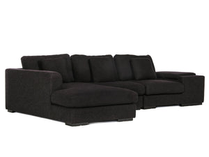 MOD Fabric Sectional in black tweed