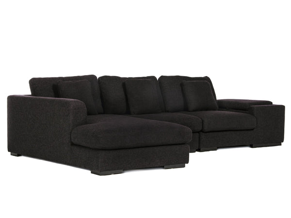 MOD Fabric Sectional in black tweed