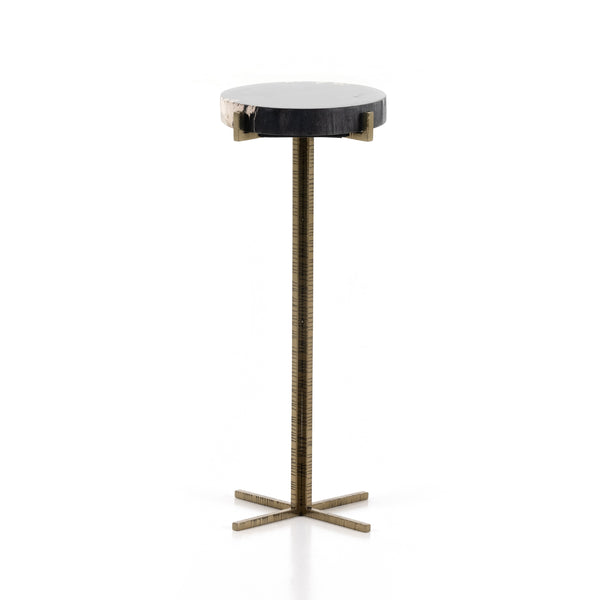 Jonty Round End Table In Dark Petrified