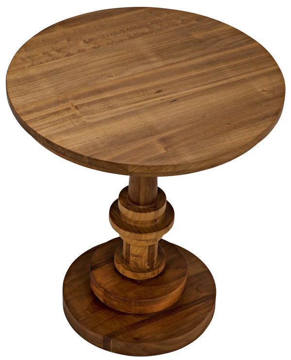 Comodo Side Table, Gold Teak