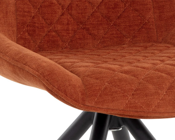 FREYA SWIVEL DINING CHAIR - DANNY RUST
