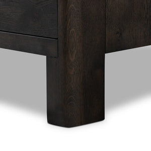 Noeline 6 Drawer Dresser In Smoked Black Oak Veneer