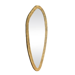 ORGANIC OVAL SHAPED MIRROR IN BRASS FINISH