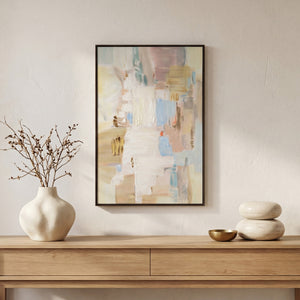 Moe's Lumen Framed Painting in Multicolor