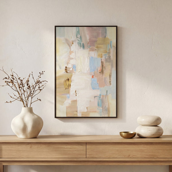 Moe's Lumen Framed Painting in Multicolor
