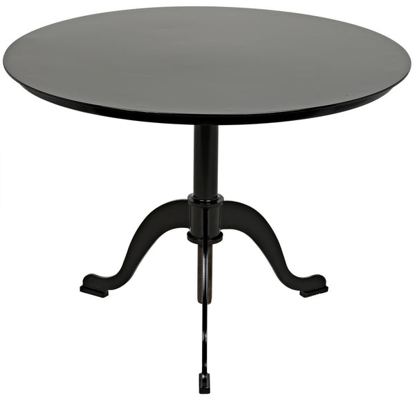 Kaldera Industrial Steel Side Table in Matte Black