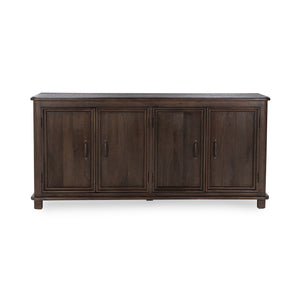 Brookside Solid Wood 4-Drawer Cabinet in Cocoa Brown