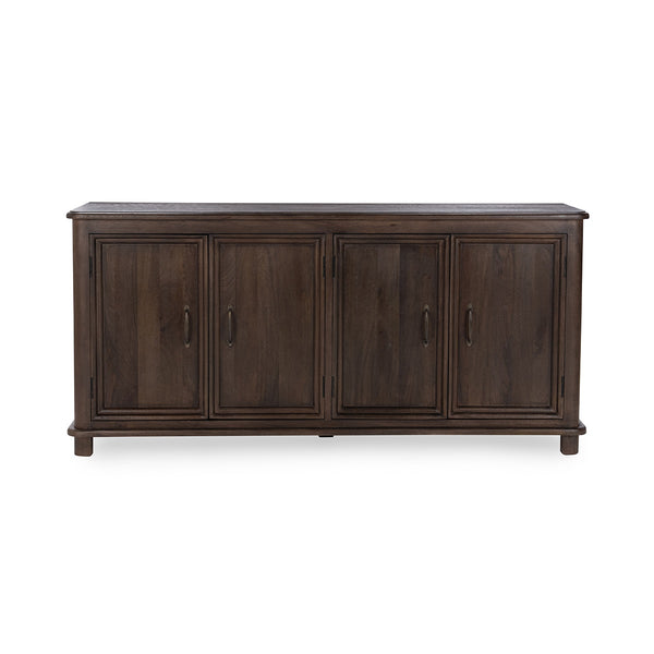 Brookside Solid Wood 4-Drawer Cabinet in Cocoa Brown