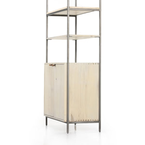 Trey Modular Wide Bookcase In Dove Poplar