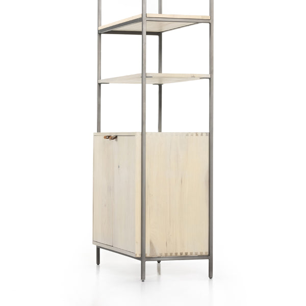 Trey Modular Wide Bookcase In Dove Poplar