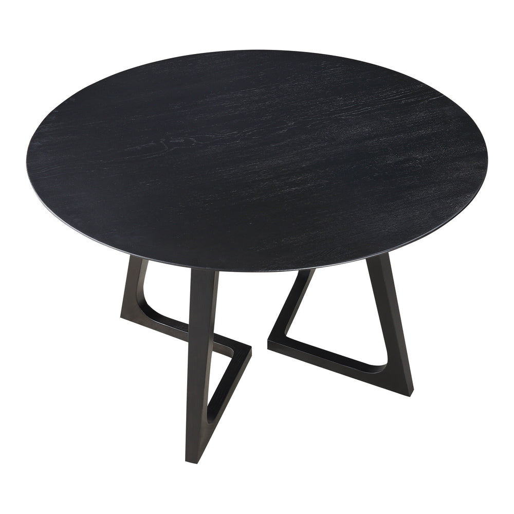 Moe's Godenza Round Dining Table Black Ash Wood