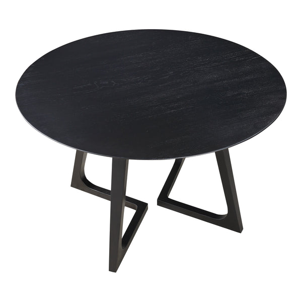 Moe's Godenza Round Dining Table Black Ash Wood