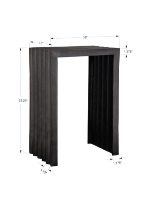In The Groove Aluminum Accent Table