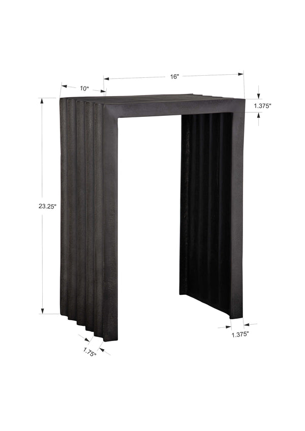 In The Groove Aluminum Accent Table