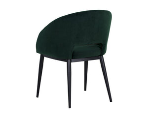 Thatcher Dining Chair - Black - Deep Green Sky