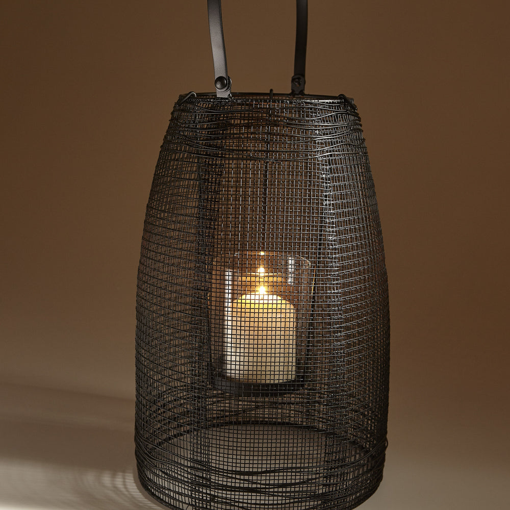 Small Gauze Candleholder in Graphite