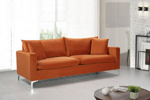 Lucy Sofa In Cognac Velvet