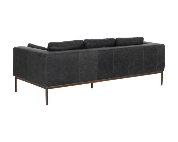 BURR SOFA - SERBIA BLACK LEATHER