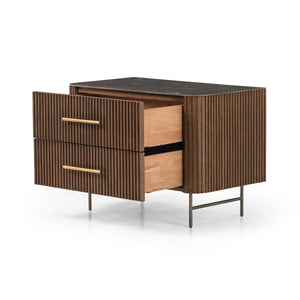 Fletcher Large Nightstand In Terra Brown