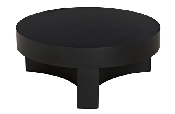Steward C Industrial Steel Coffee Table in Matte Black
