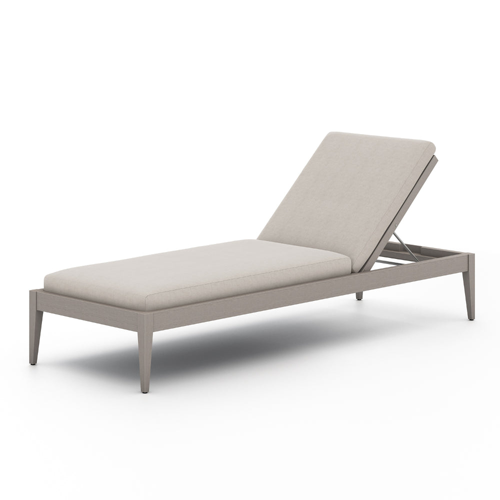 Sherwood Outdoor Chaise Lounge In Grey/Stone