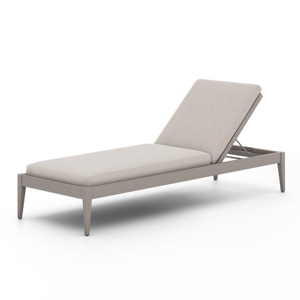 Sherwood Outdoor Chaise Lounge In Grey/Stone