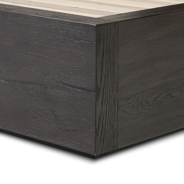 Leo King Bed - Smoked Black