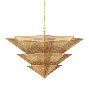 Hanway Chandelier In Antique Gold Leaf
