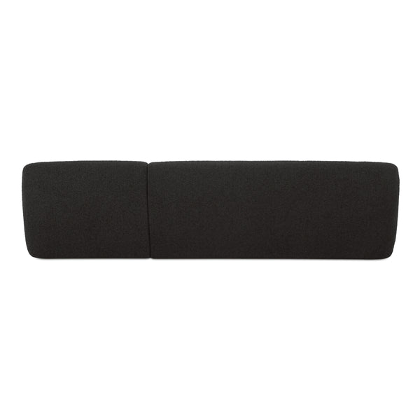 Moe's Faye Right Sectional in Black Boucle