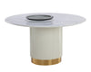 PALOMA DINING TABLE - ROUND - WHITE MARBLE - 54"