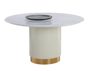 PALOMA DINING TABLE - ROUND - WHITE MARBLE - 54"