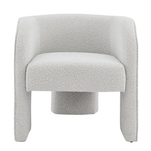 Matteo Fabric Accent Arm Chair In Boucle Beige