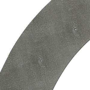 Chester Shagreen Round Mirror, Grey