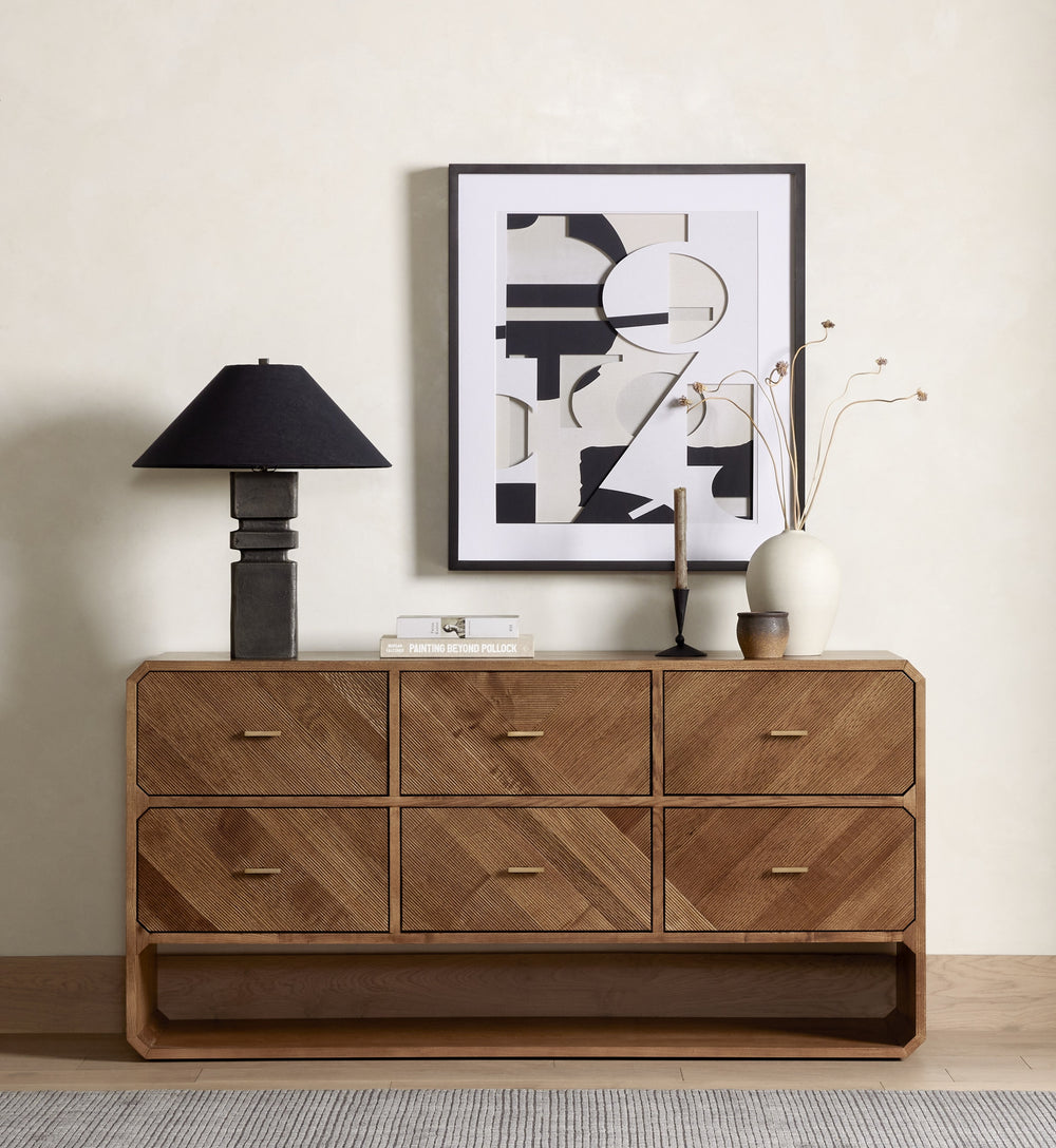 Caspian 6 Drawer Dresser In Nat Ash Veneer