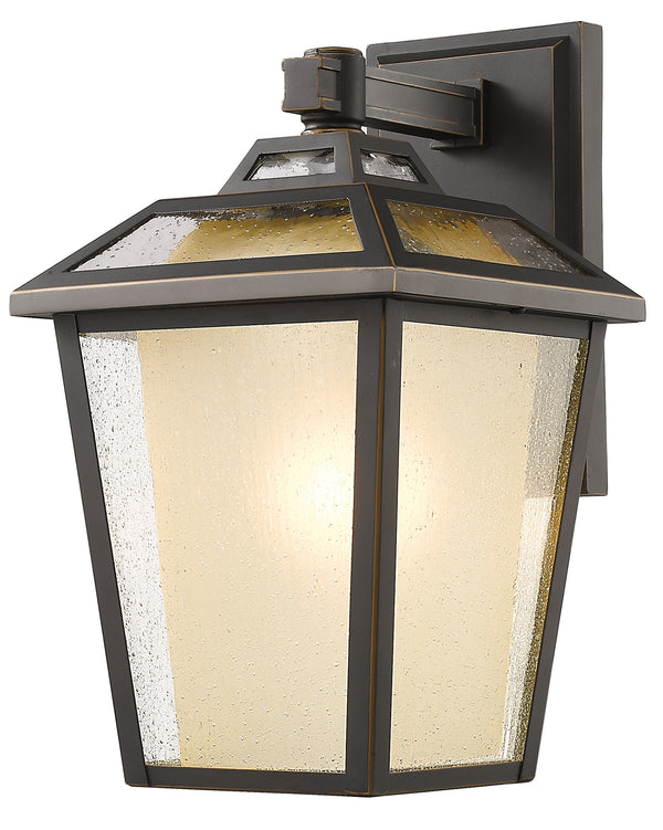 Memphis Outdoor 1 Light Outdoor Wall Light in Oil Rubbed Bronze Finish
